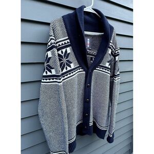NWT Buffalo Jeans Men’s XL Cardigan Wool Acrylic Fair Isle Nordic Lester Sweater